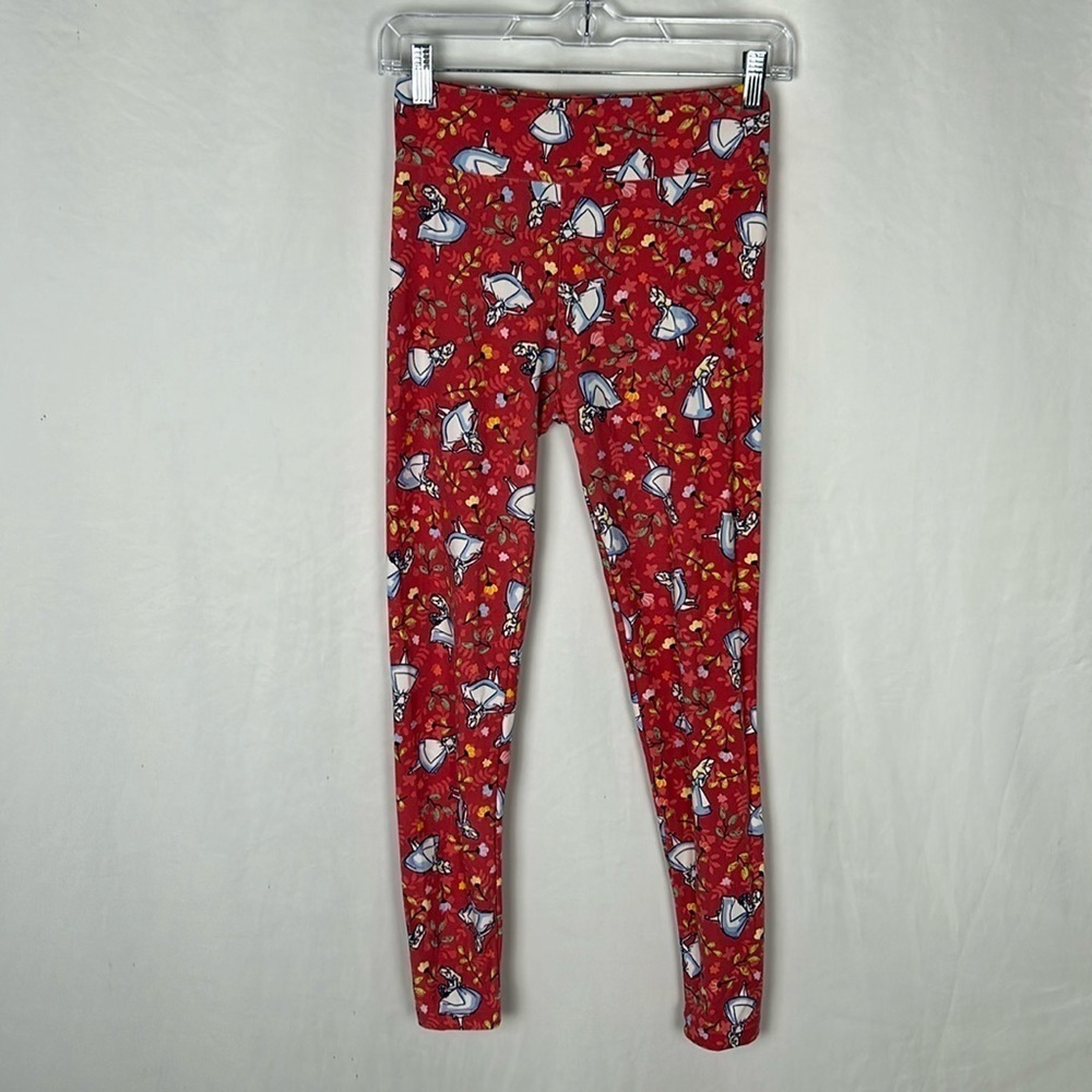 LulaRoe Disney Alice in Wonderland Print Leggings -One Size